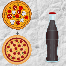 2x pizza combo + drink